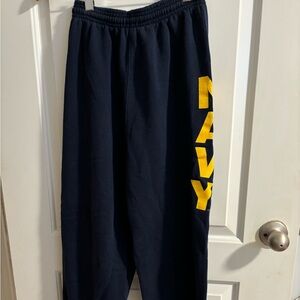 Soffe Navy Closed Bottom Sweatpants